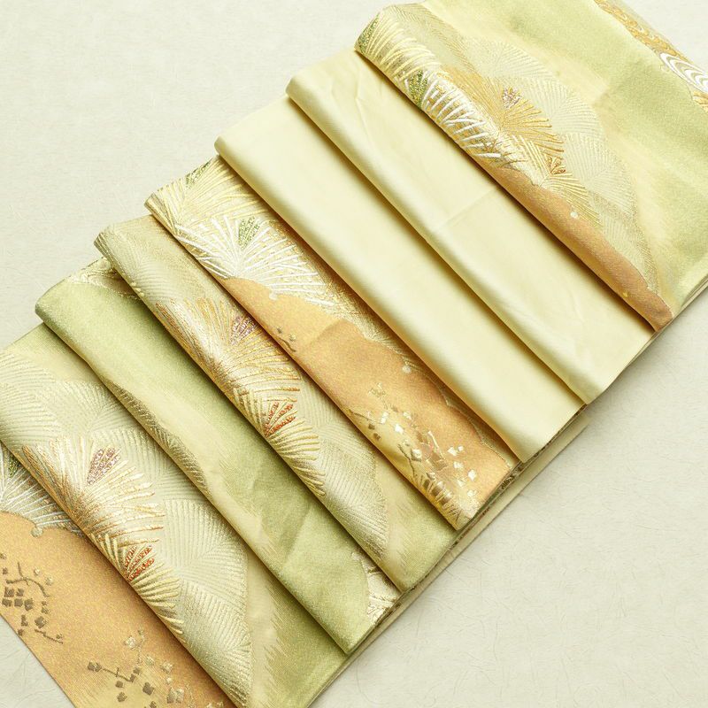 袋帯 六通柄 フォーマル用 正絹 古典柄 黄・黄土色_画像19