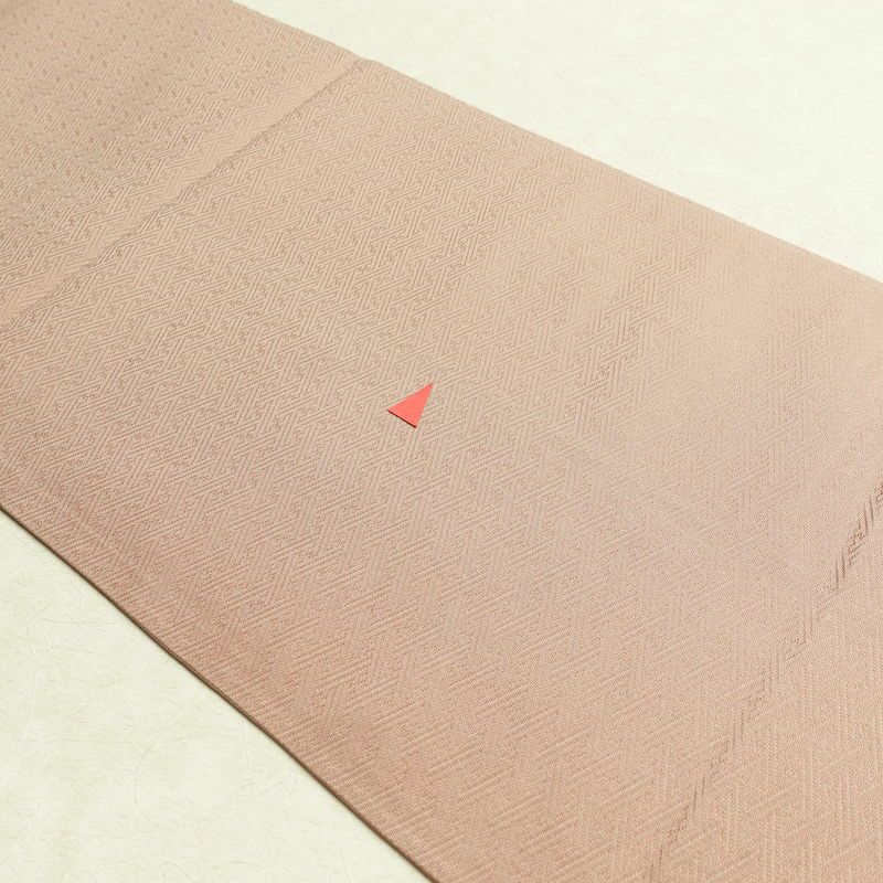 袋帯 六通柄 フォーマル用 正絹 古典柄 菊 刺繍 小豆・エンジ_画像16