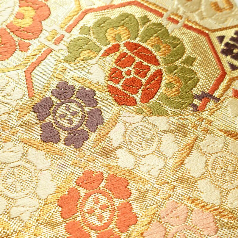 袋帯 六通柄 フォーマル用 正絹 古典柄 金・銀_画像4