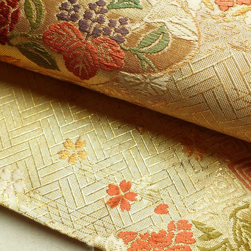 袋帯 六通柄 フォーマル用 正絹 古典柄 金・銀_画像6