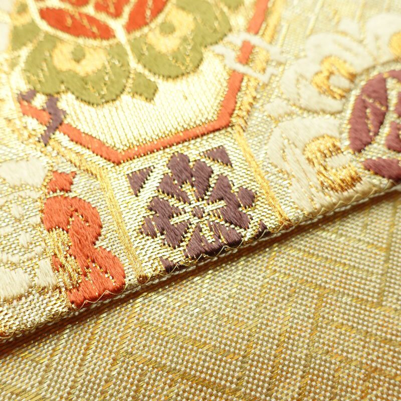 袋帯 六通柄 フォーマル用 正絹 古典柄 金・銀_画像11