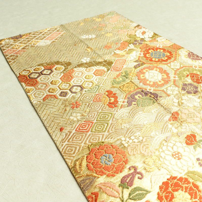 袋帯 六通柄 フォーマル用 正絹 古典柄 金・銀_画像19