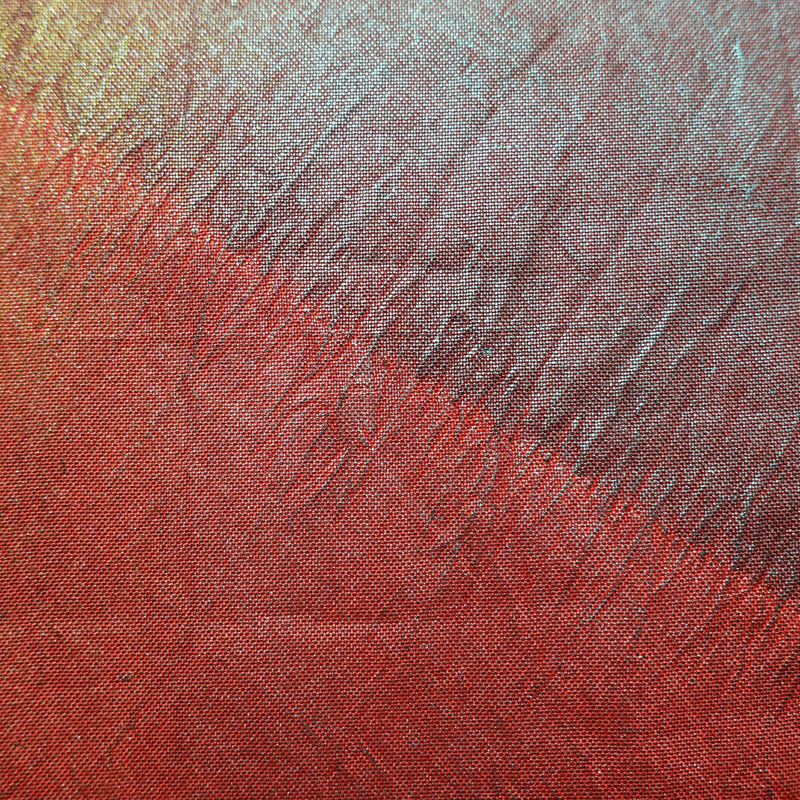 袋帯 六通柄 絞り 一般用 正絹 幾何学柄・抽象柄 小豆・エンジ_画像4