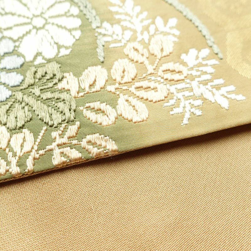 袋帯 六通柄 良品 フォーマル用 正絹 菊 七宝 花柄 多色使い_画像13