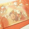 袋帯 六通柄 良品 フォーマル用 正絹 刺繍 花柄 古典柄 橙_画像12