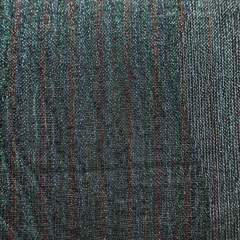 袋帯 六通柄 良品 フォーマル用 正絹 縞柄・線柄 グレー_画像4