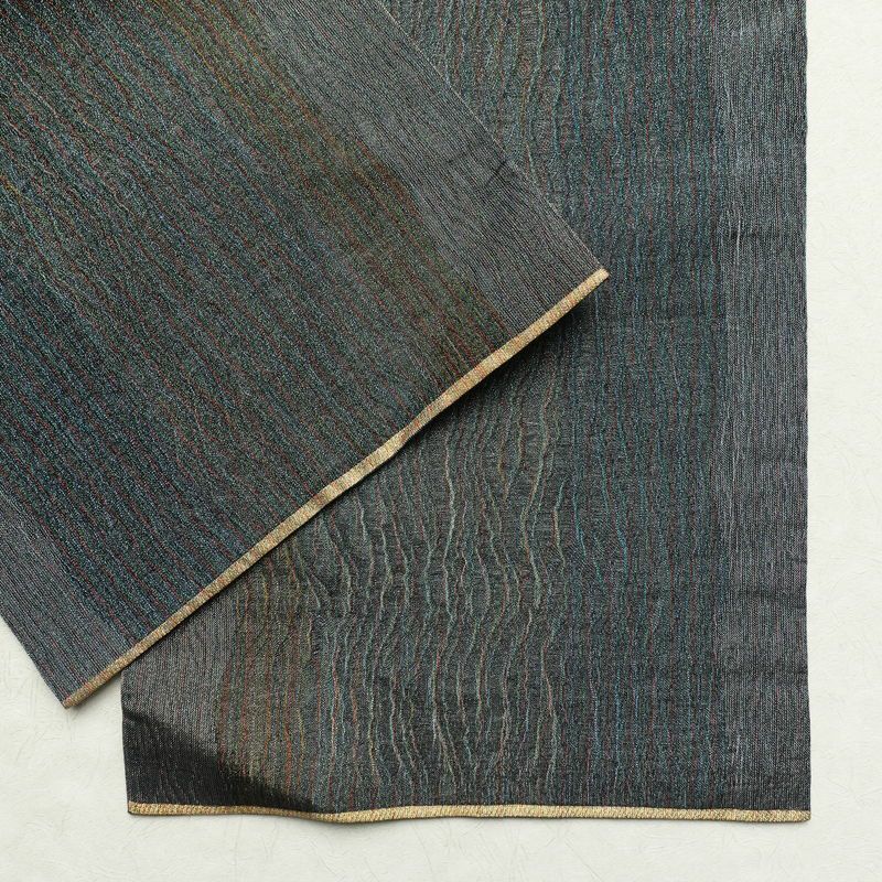 袋帯 六通柄 良品 フォーマル用 正絹 縞柄・線柄 グレー_画像14