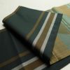 袋帯 六通柄 良品 一般用 正絹 縞柄・線柄 緑・うぐいす色_画像10