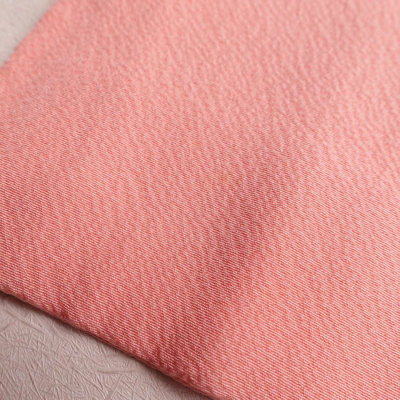 付け下げ 縮緬 正絹 花柄 袷仕立て 身丈165cm 裄丈65cm 附下 着物 ピンク_画像20