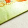 名古屋帯 太鼓柄 金駒刺繍 正絹 古典柄 名古屋仕立て 刺繍 緑・うぐいす色_画像12
