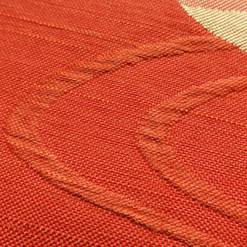 名古屋帯 太鼓柄 正絹 流水・波柄 松葉仕立て 橙_画像4