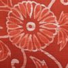 名古屋帯 太鼓柄 良品 縮緬 しつけ糸付き 正絹 花柄 名古屋仕立て 赤・朱_画像3