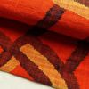 名古屋帯 六通柄 正絹 幾何学柄・抽象柄 松葉仕立て 橙_画像7