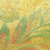 名古屋帯 六通柄 美品 正絹 木の葉・植物柄 名古屋仕立て 黄・黄土色_画像6