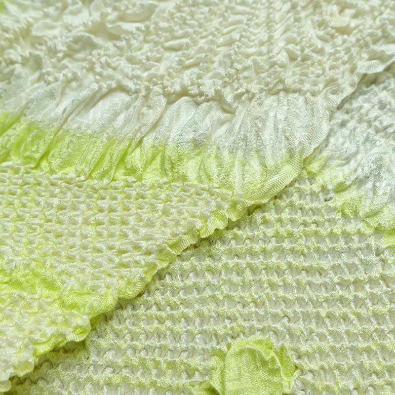 帯揚げ 絞り 正絹 古典柄 緑・うぐいす色_画像4