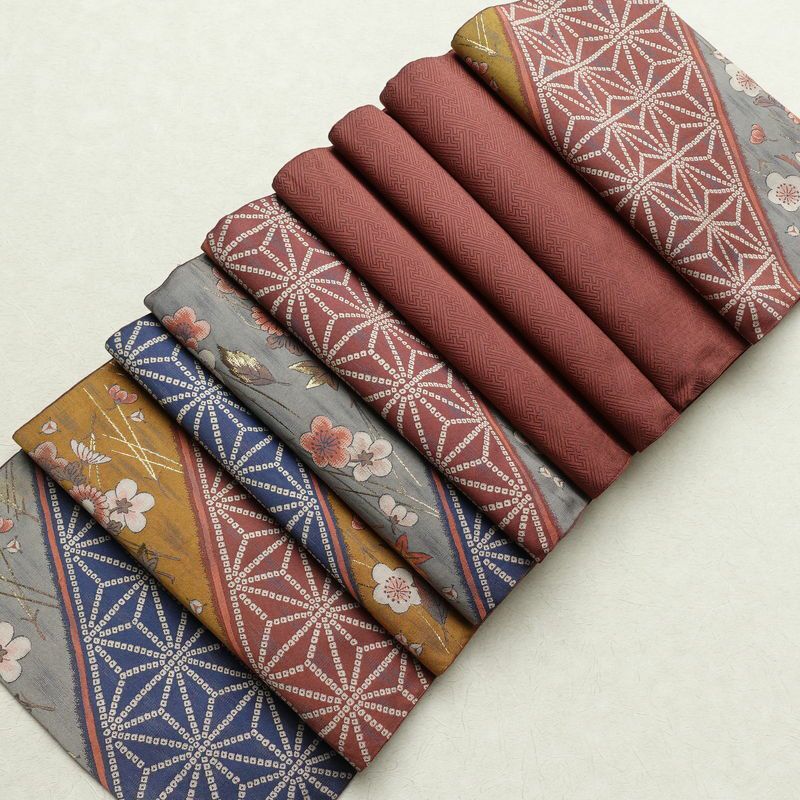 袋帯 六通柄 一般用 正絹 古典柄 麻の葉 多色使い_画像20
