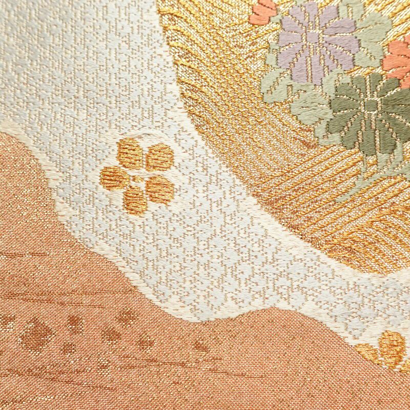 袋帯 六通柄 フォーマル用 正絹 古典柄 橙_画像6