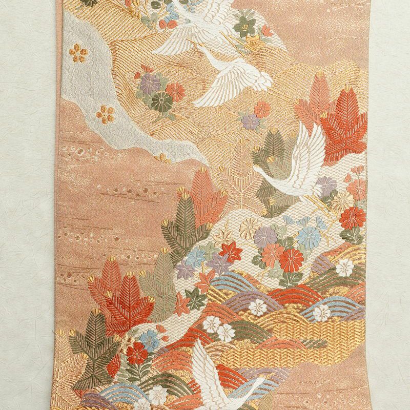 袋帯 六通柄 フォーマル用 正絹 古典柄 橙_画像8