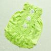 帯揚げ 絞り 正絹 花柄 緑・うぐいす色_画像1