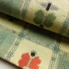 袋帯 全通柄 一般用 正絹 花柄 緑・うぐいす色_画像6