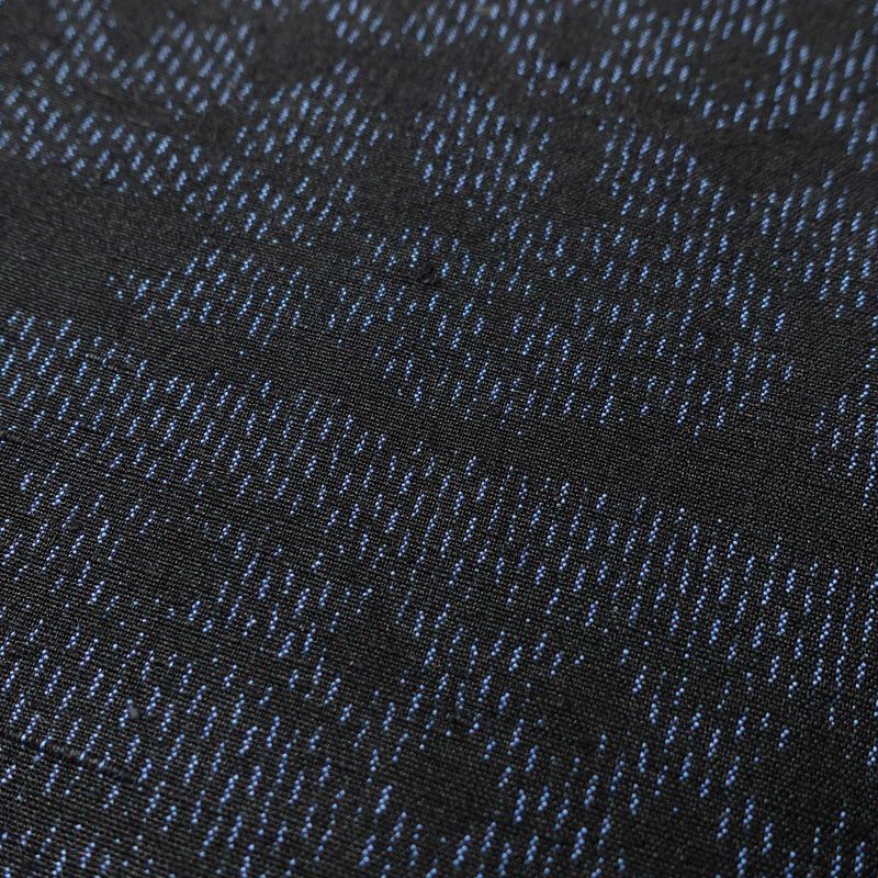 紬 良品 正絹 古典柄 袷仕立て 身丈168cm 裄丈67.5cm 一部しつけ糸付き 紬着物 青・紺_画像6