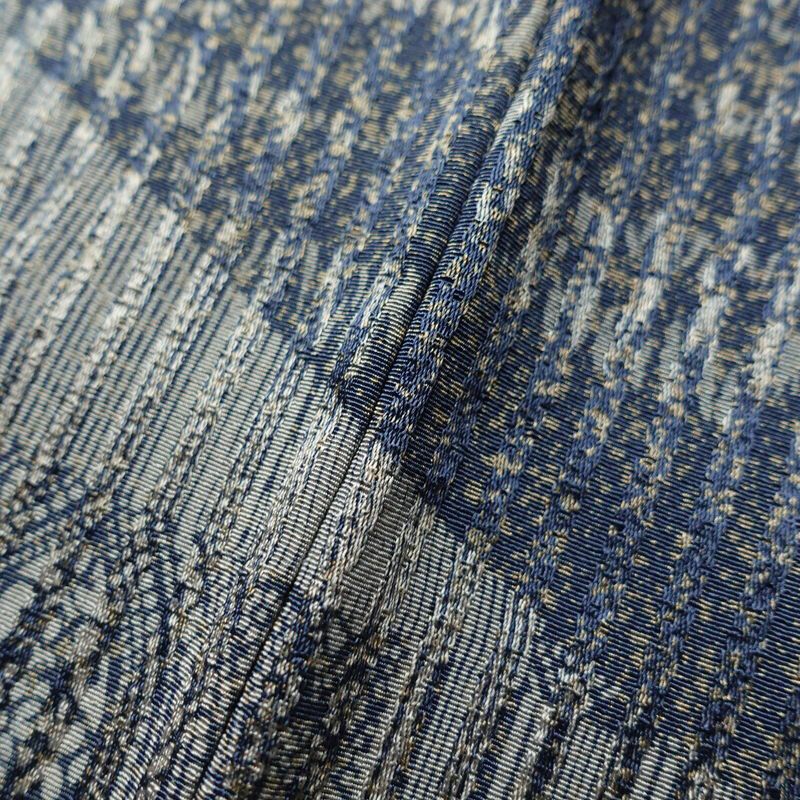 付け下げ 良品 正絹 幾何学柄・抽象柄 袷仕立て 身丈157.5cm 裄丈66cm 附下 着物 青・紺_画像10