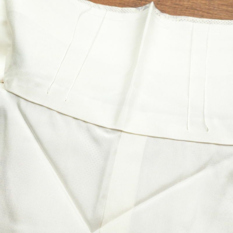 大島紬 良品 証紙なし 正絹 木の葉・植物柄 袷仕立て 身丈163.5cm 裄丈68.5cm 白_画像19