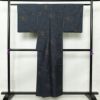 紬 正絹 風景柄 袷仕立て 身丈154.5cm 裄丈67cm 紬着物 青・紺_画像2