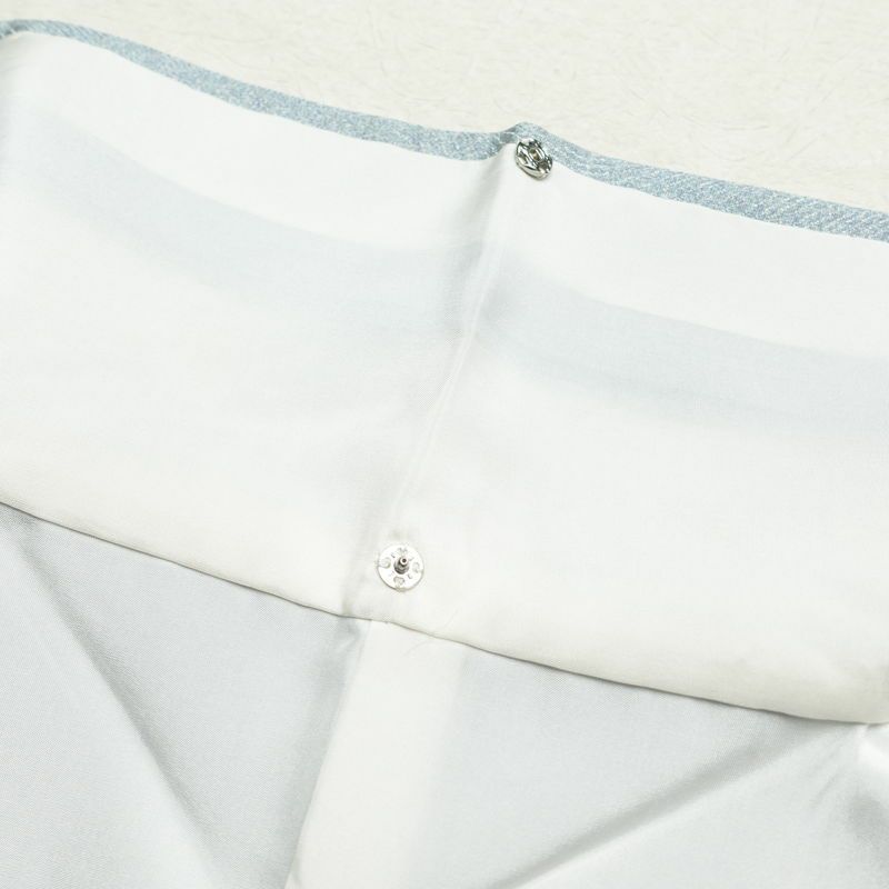 訪問着 正絹 木の葉・植物柄 袷仕立て 身丈154.5cm 裄丈63cm 箔 金彩 フォーマル 着物 青・紺_画像19