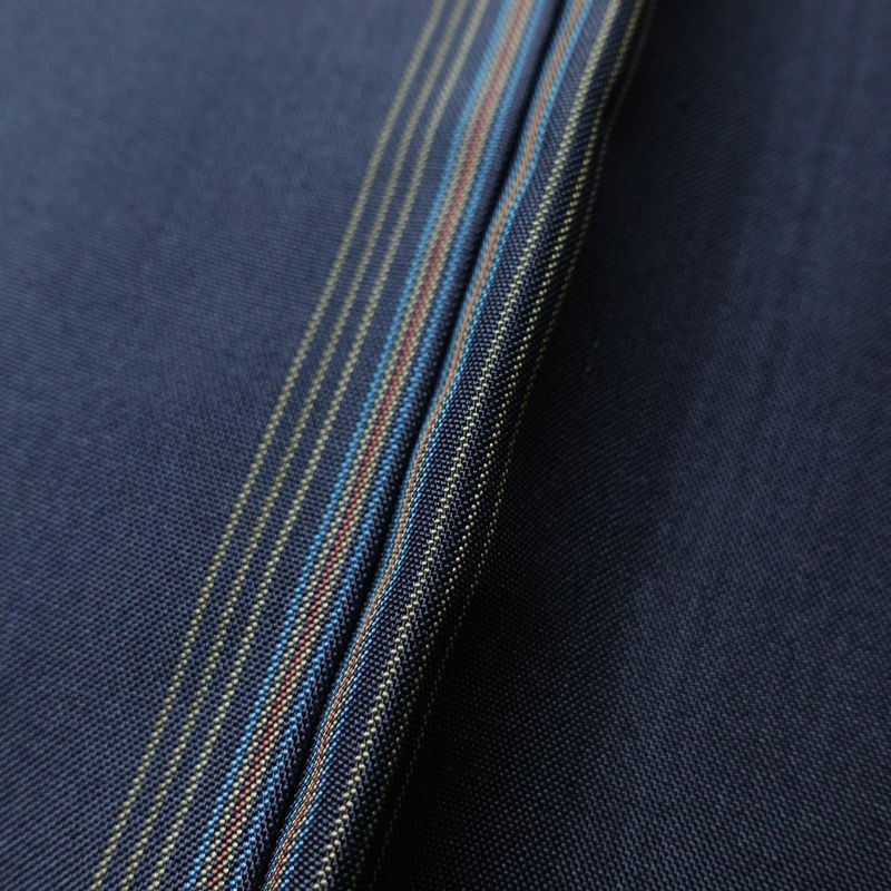 紬 正絹 縞柄・線柄 袷仕立て 身丈166cm 裄丈70.5cm 紬着物 青・紺_画像8