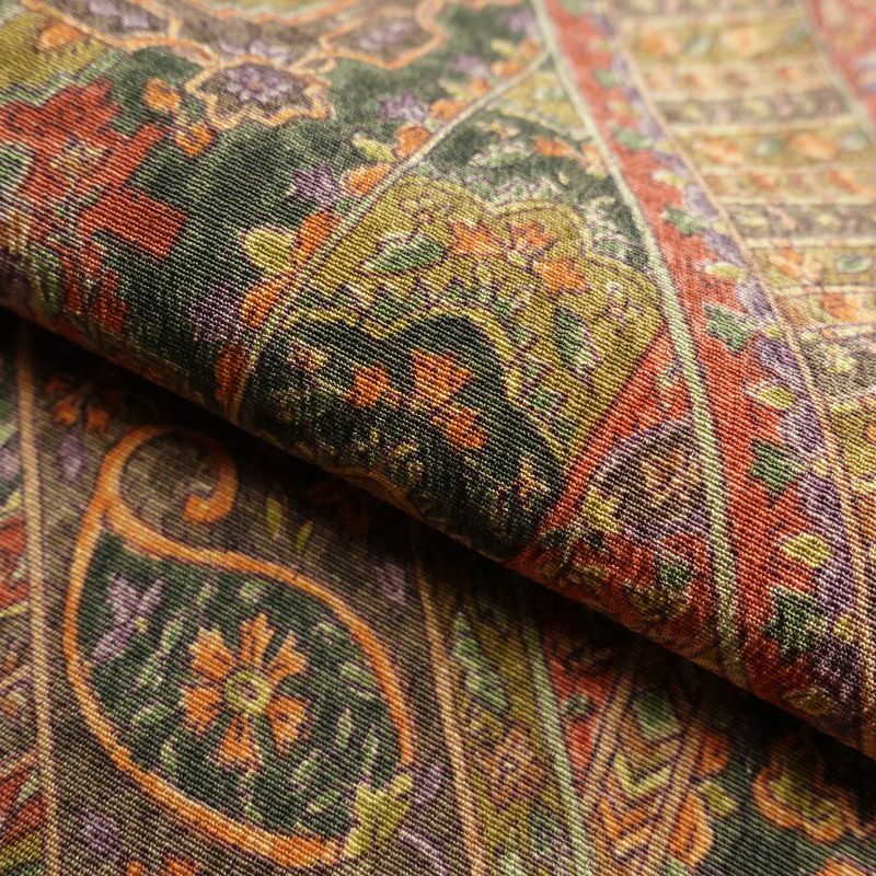 小紋 良品 しつけ糸付き 正絹 幾何学柄・抽象柄 袷仕立て 身丈159cm 裄丈65.5cm 小紋着物 多色使い_画像20