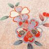小紋 良品 正絹 花柄 袷仕立て 身丈158.5cm 裄丈63.5cm 金彩 古典 桜 ピンク_画像7