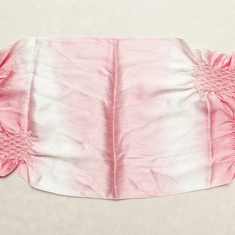 帯揚げ 絞り 良品 正絹 古典柄 立涌 ピンク_画像7