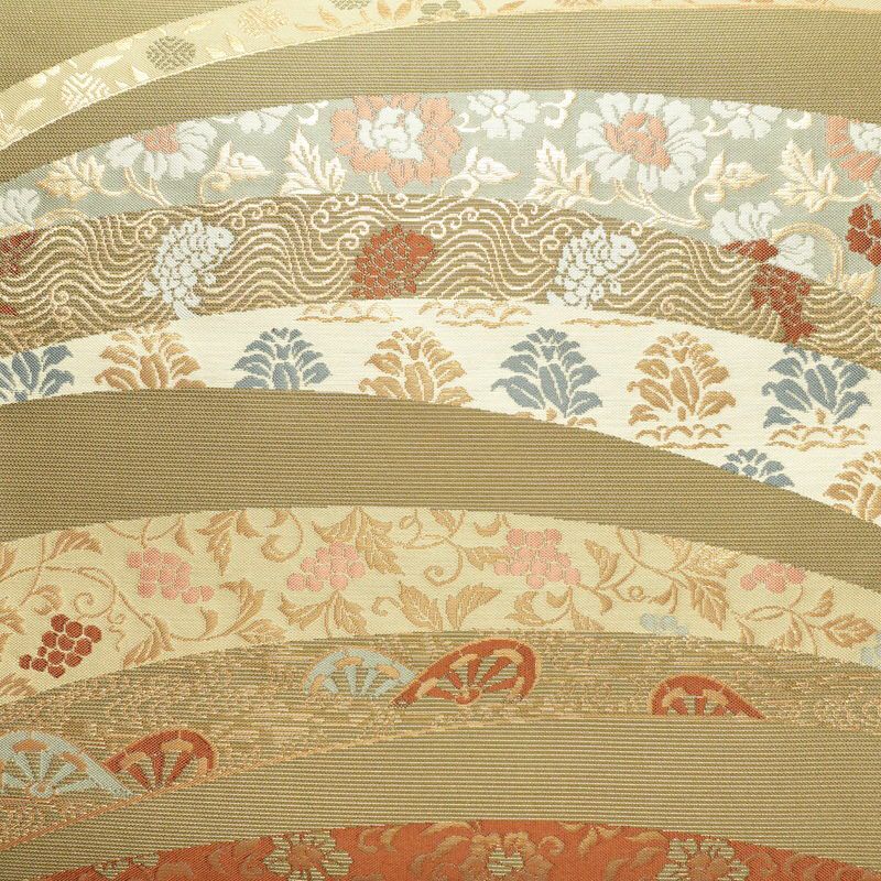 袋帯 六通柄 フォーマル用 正絹 古典柄 ベージュ_画像2