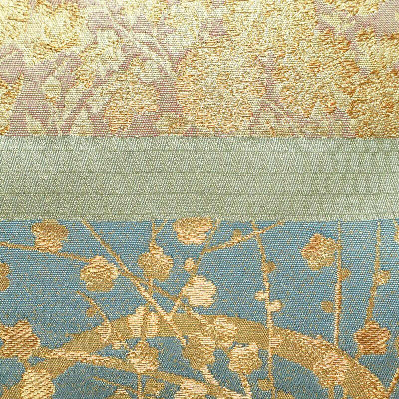 袋帯 太鼓柄 フォーマル用 正絹 古典柄 金糸 緑・うぐいす色_画像4