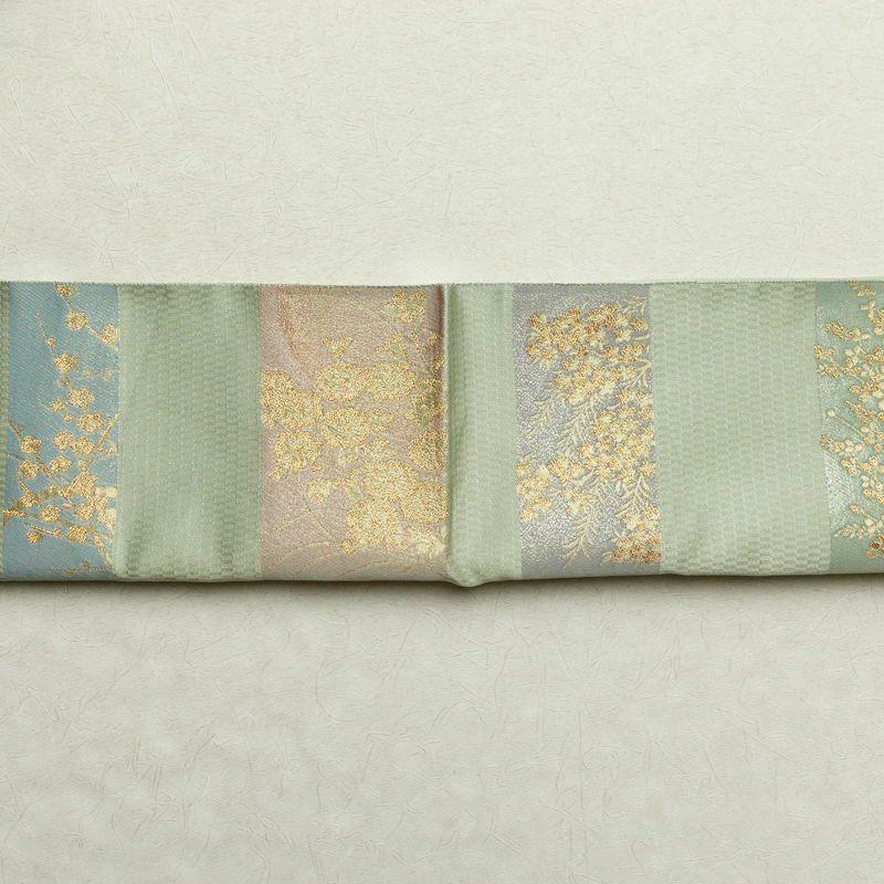 袋帯 太鼓柄 フォーマル用 正絹 古典柄 金糸 緑・うぐいす色_画像14