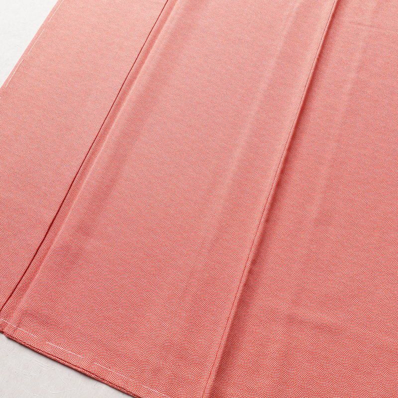 小紋 良品 鮫小紋 しつけ糸付き 正絹 古典柄 袷仕立て 身丈156.5cm 裄丈63.5cm 共八掛 小紋着物 橙_画像4