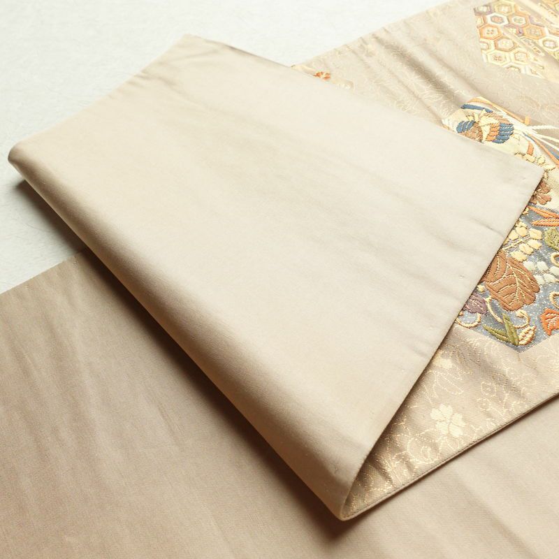 袋帯 六通柄 フォーマル用 正絹 古典柄 ベージュ_画像9