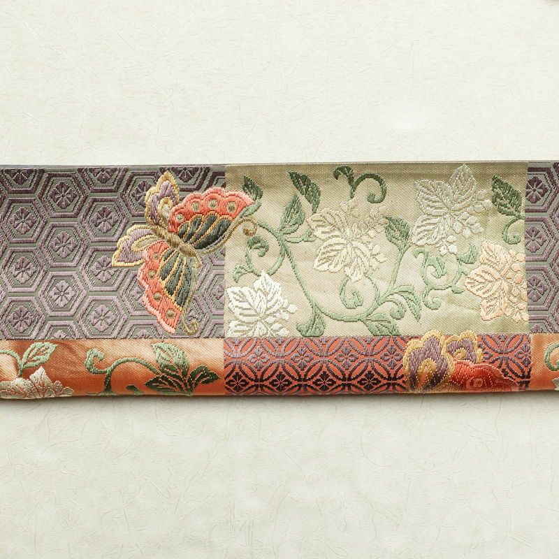 袋帯 六通柄 フォーマル用 正絹 蝶・昆虫柄 多色使い_画像17