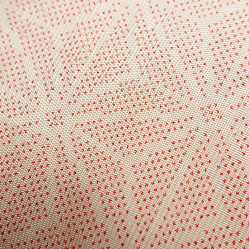 紬 正絹 麻の葉柄 袷仕立て 身丈157cm 裄丈63.5cm 紬着物 クリーム_画像12