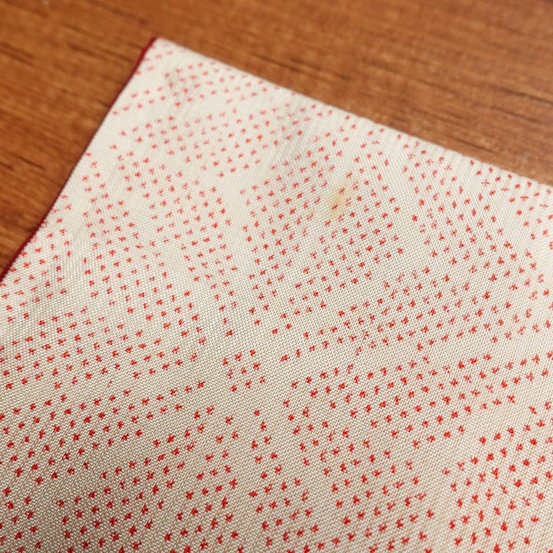 紬 正絹 麻の葉柄 袷仕立て 身丈157cm 裄丈63.5cm 紬着物 クリーム_画像13