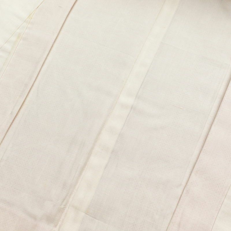 紬 正絹 麻の葉柄 袷仕立て 身丈157cm 裄丈63.5cm 紬着物 クリーム_画像16