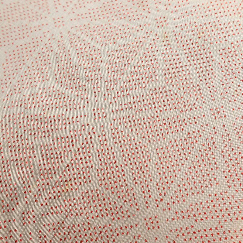 紬 正絹 麻の葉柄 袷仕立て 身丈157cm 裄丈63.5cm 紬着物 クリーム_画像20