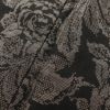 紬 しつけ糸付き 正絹 花柄 袷仕立て 身丈156cm 裄丈66.5cm 紬着物 黒_画像7