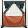 紬 良品 しつけ糸付き 正絹 幾何学柄・抽象柄 袷仕立て 身丈160.5cm 裄丈63.5cm 紬着物 青・紺_画像3