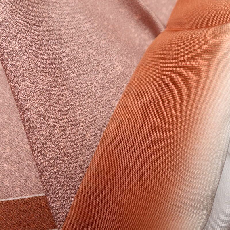 訪問着 正絹 古典柄 袷仕立て 身丈167cm 裄丈70cm 箔 刺繍 金彩 着物 フォーマル 小豆・エンジ_画像13