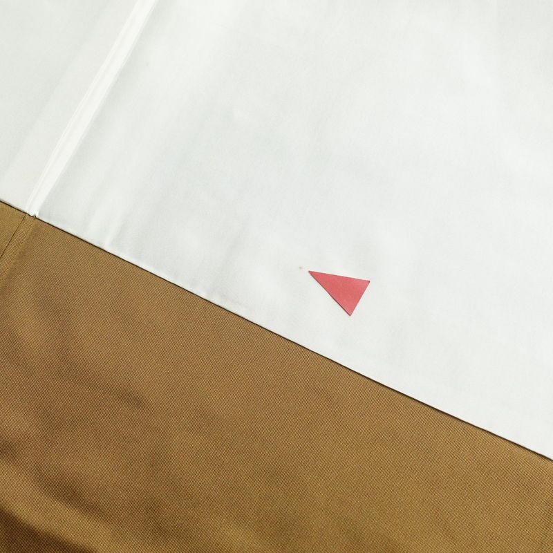 紬 良品 正絹 木の葉・植物柄 袷仕立て 身丈153cm 裄丈64cm つむぎ 着物 茶_画像19