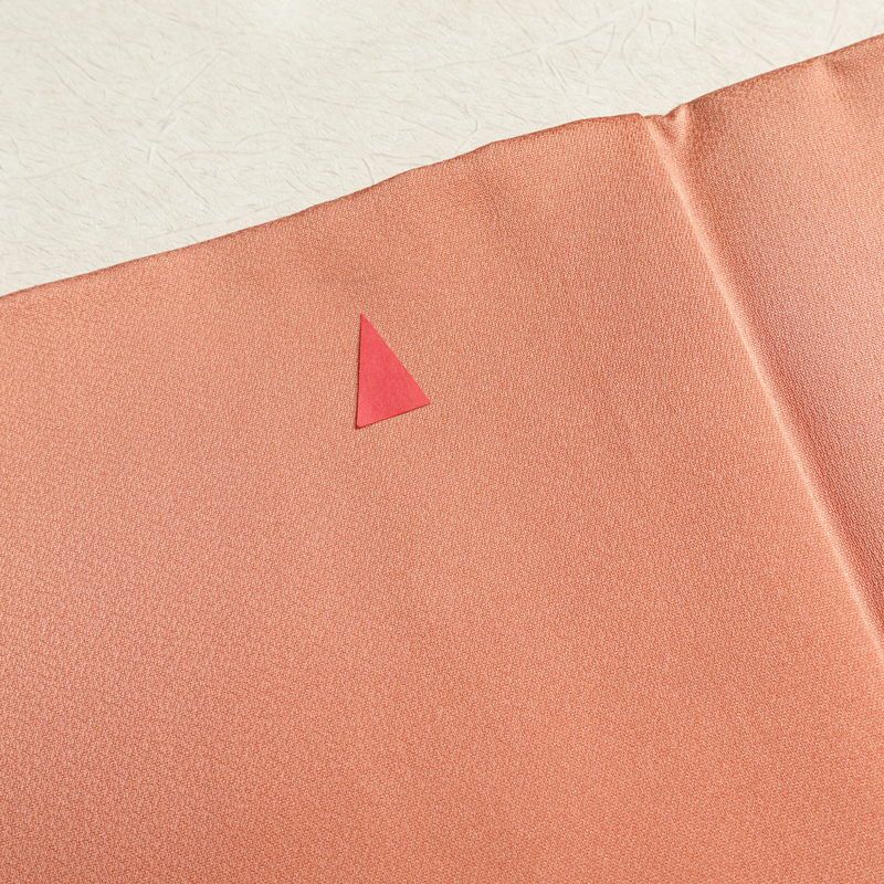 付け下げ 正絹 古典柄 袷仕立て 身丈159.5cm 裄丈64.5cm 着物 刺繍 橙_画像18