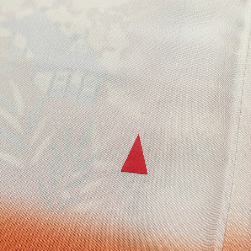 付け下げ 正絹 古典柄 袷仕立て 身丈159.5cm 裄丈64.5cm 着物 刺繍 橙_画像20