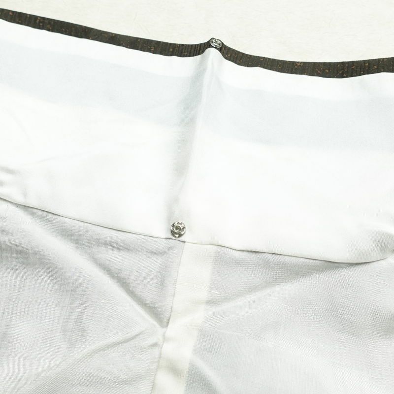 付け下げ しつけ糸付き 正絹 木の葉・植物柄 袷仕立て 身丈159cm 裄丈68cm 附下 着物 茶_画像18